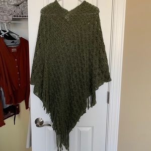 Green Fringe Shawl
